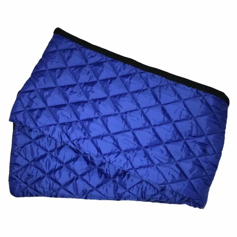 NWT Goodfellow Blue Black Fleece Reversible Diamond Geometric 72